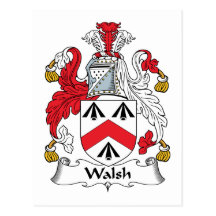 Walsh Family Crest Postcard