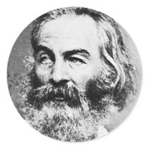 Walt Whitman Round Sticker