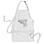walter p22 gun firearm stencil graphic t-shirt aprons