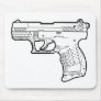 walter p22 gun firearm stencil graphic t-shirt mousepads