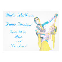 Waltz Ballroom Dancers Drawing Cards