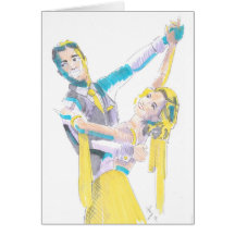 Waltz Ballroom Dancers Drawing Cards