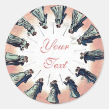 Waltzing couple stickers