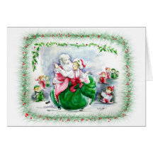 Waltzing Santa & Mrs. Claus  Card
