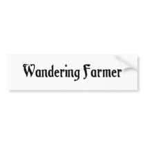 Wandering Farmer Sticker Bumper Stickers