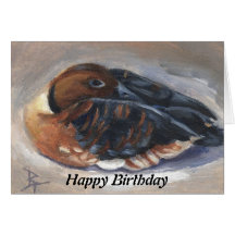 Wandering Whistling Duck Birthday Card