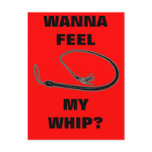 WANNA FEEL MY WHIP? postcards