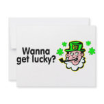 Wanna Get Lucky Leprechaun invitations