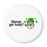 Wanna Get Lucky Leprechaun magnets