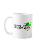 Wanna Get Lucky Leprechaun mugs