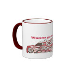 Wanna Go For A Ride Red Truck - Mug