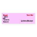 Wanna [ hang out? ] Profile Card business cards