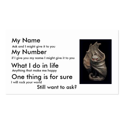 Want to ask for my card? business card template by Minou1