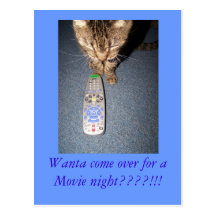, Wanta come over for a Movie Postcard