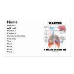 Wanted A Breath Of Fresh Air (Respiratory System) Business Cards