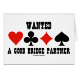 Wanted A Good Bridge Partner (Bridge Attitude) cards