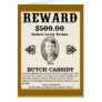 Wanted Butch Cassidy Greeting Card