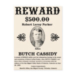 Wanted Butch Cassidy postcards