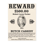 Wanted Butch Cassidy Postcard