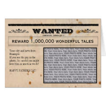 Wanted card frame