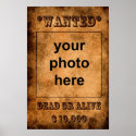 'Wanted, dead or alive' poster template posters