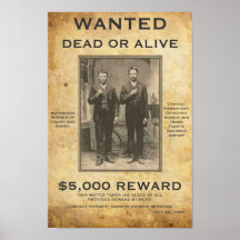 Wanted Dead or Alive U can change PIC and words Print