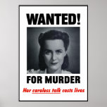 Wanted For Murder -- Border posters