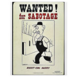 Wanted For Sabotage flyers