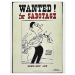 Wanted For Sabotage flyers