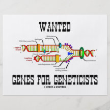 Wanted Genes For Geneticists (DNA Replication) Personalized Flyer
