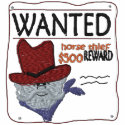 Wanted Horse Thief Embroidered Shirt embroidered shirts