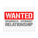 Wanted meaningful overnight relationship postcards