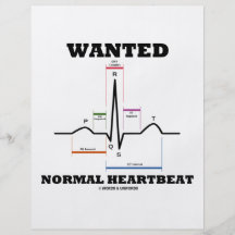 Wanted Normal Heartbeat (Electrocardiogram) Flyer