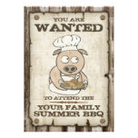Wanted Pig BBQ Invitations