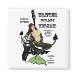 WANTED PIRATE MERMAID magnets