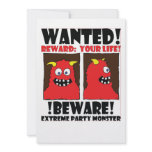 WANTED POSTER #5 invitations