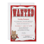 Wanted Poster Birthday Invitation