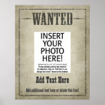 WANTED POSTER: customise this! posters
