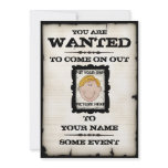 Wanted Poster Event Invitations