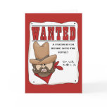 Wanted Poster Invitation Card
