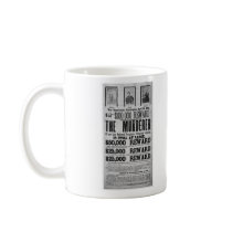 Wanted Poster Lincoln Assassination Conspirators Coffee Mugs