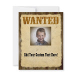 Wanted Poster Old-Time Photo invitations
