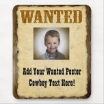 Wanted Poster Old-Time Photo Mouse Mat