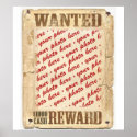 WANTED Poster Photo Frame posters
