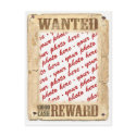 WANTED Poster Photo Frame postcards
