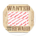 WANTED Poster Photo Frame stickers