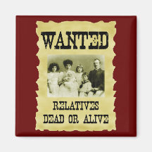 Wanted Poster Refrigerator Magnets
