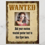 Wanted Poster, Vintage Picture Frame Flyer