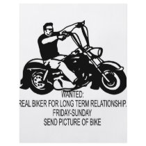 Wanted Real Biker For Long Term Relationship Flyer