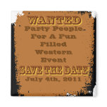 wanted save the date magnet